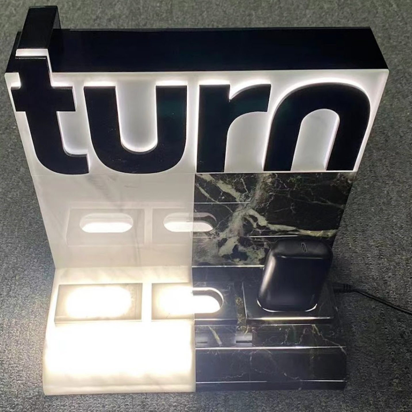 triple color podpak display w/ LED backlight turn logo