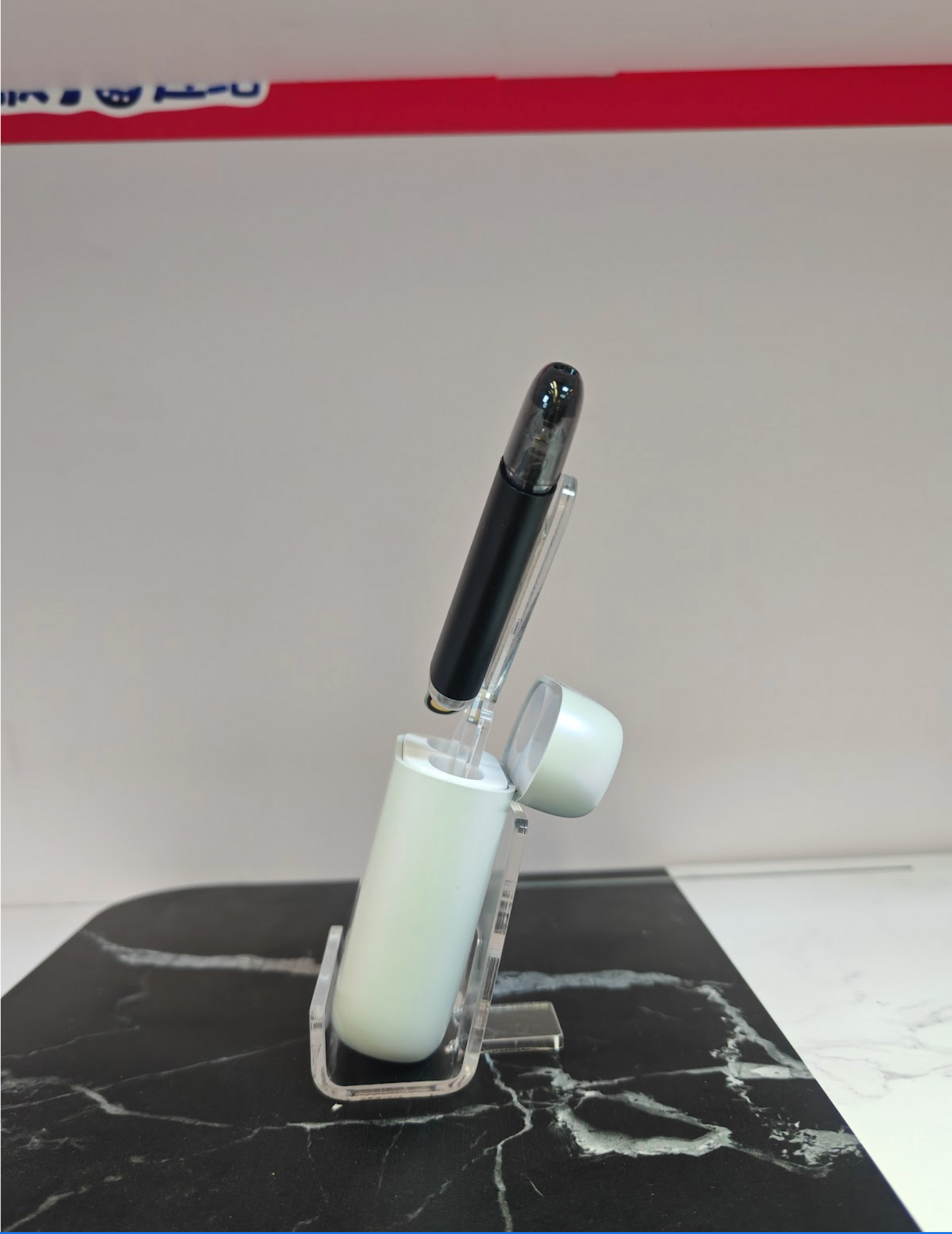 Standard acrylic podpak stands.